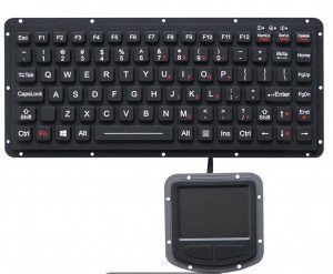 Silicone Rubber Industrial Keyboard K-TEK-M270-FN-MS-BL-NV-151B+M73TP